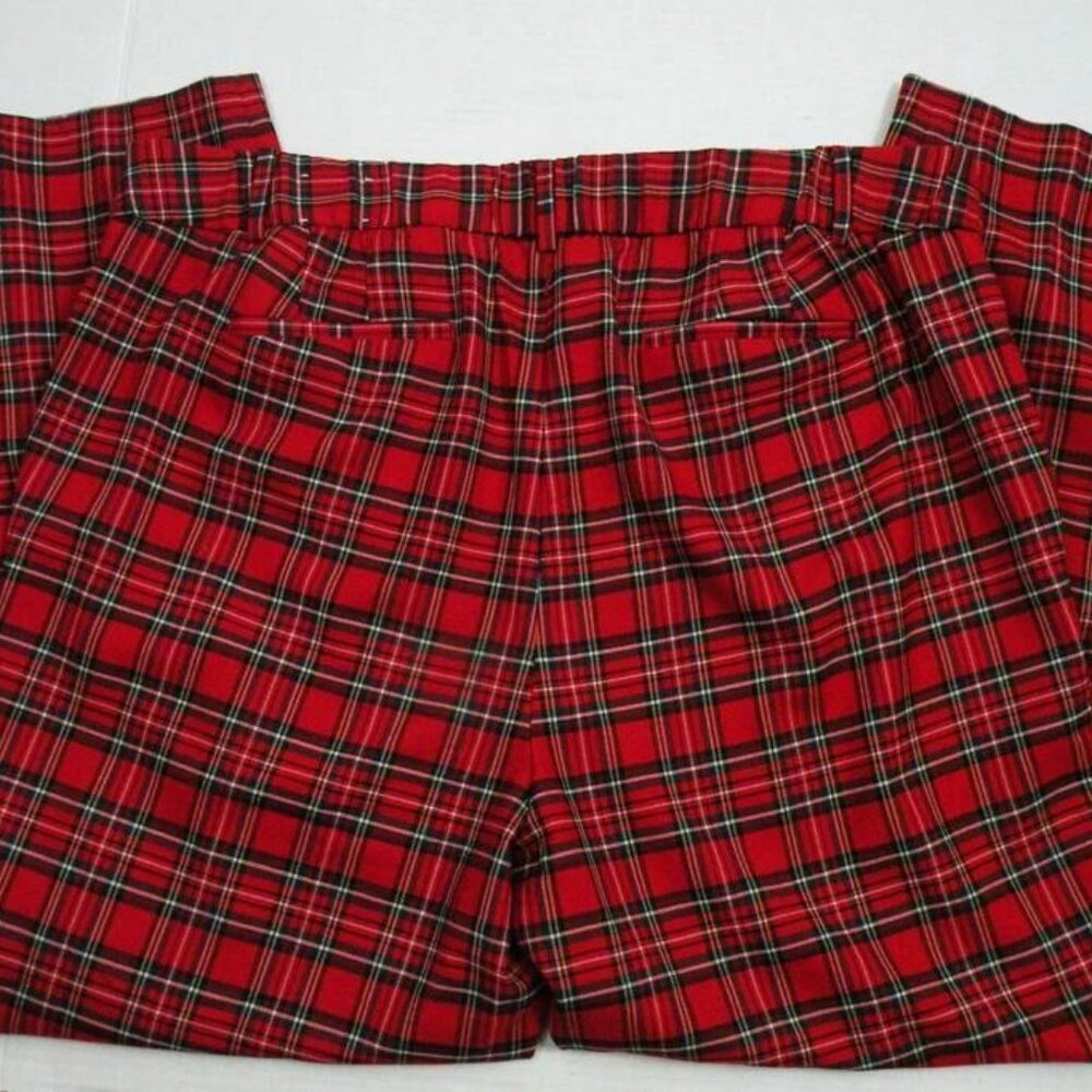 Talbots Hampshire Ankle Pants Red Plaid 18W - Picture 3 of 4